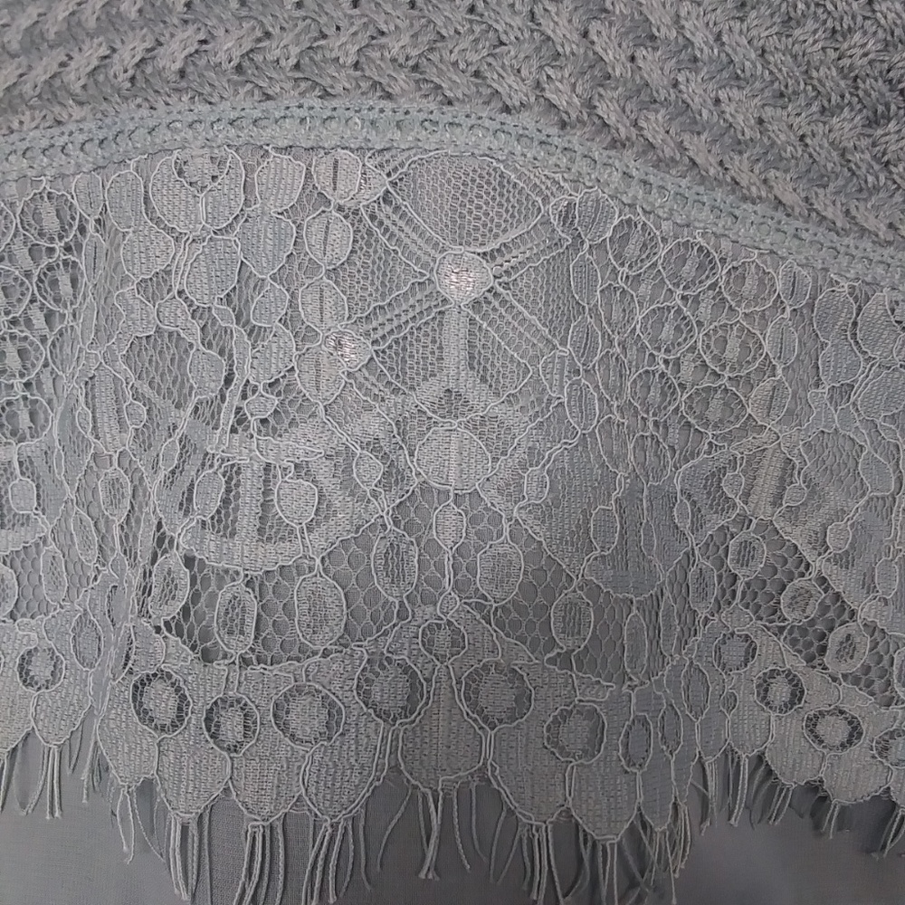 Anne French Long Sleeve Sweater with Lace Detail - Picture 4 of 8